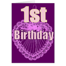 1ra primera tarjeta de cumpleaños del chica