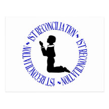 1ra reconciliación - primera confesión tarjeta postal