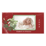 1ra tarjeta de la foto del navidad del bebé tarjeta fotográfica personalizada