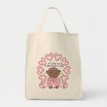 1ras camisetas de las tarjetas del día de San Vale Bolsas De Mano