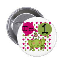 1ras camisetas y regalos del cumpleaños de la rana pins