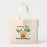 1ras camisetas y regalos del cumpleaños de los beb bolsa lienzo