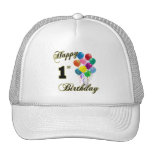 1ras gorras de béisbol y gorras felices del cumple