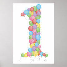 1ros globos de la fiesta de cumpleaños de los bebé
