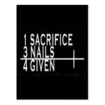 1SACRIFICE + 3 CLAVOS = 4GIVEN CRISTIANOS JESÚS POSTAL