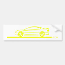 2004-06 coche amarillo de GTO Etiqueta De Parachoque