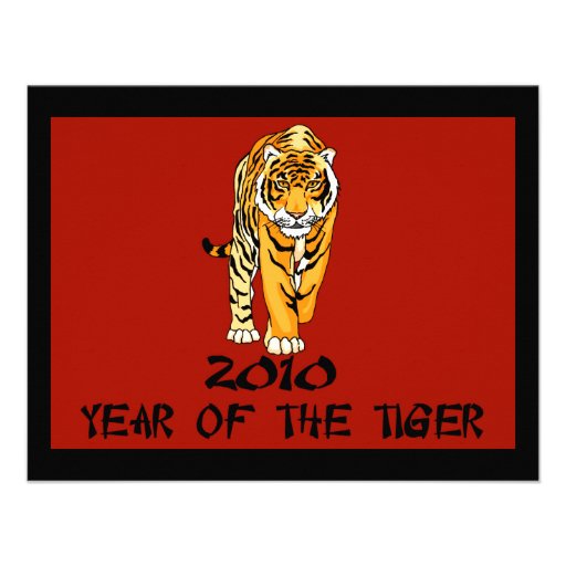 2010 años de las tarjetas del tigre, invitaciones invitacion personal 