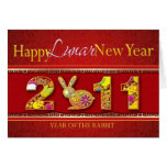 2011 Años Nuevos lunares felices Tarjetas