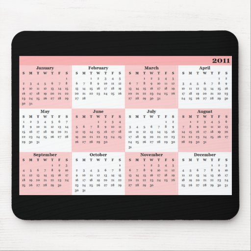 2011 calendario Mousepad 2
