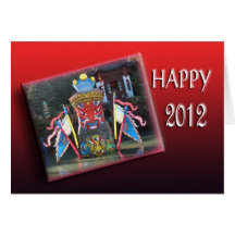 2012 años de la tarjeta china del Año Nuevo del dr