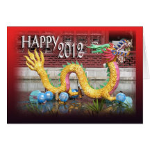 2012 años de la tarjeta china del Año Nuevo del dr