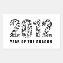 2012 años del dragón pegatinas  