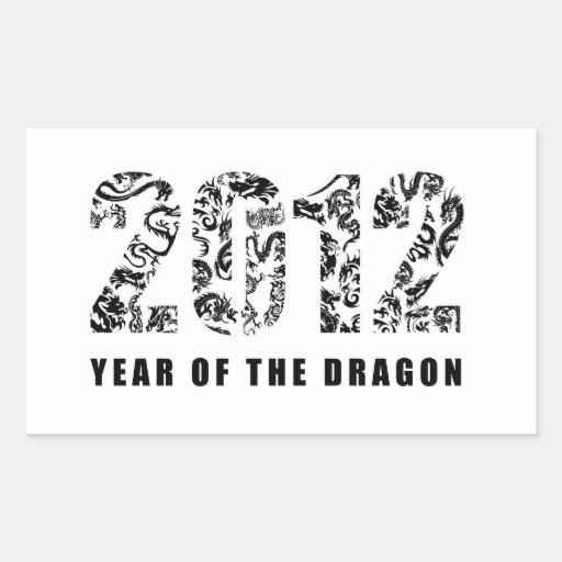 2012 años del dragón pegatinas  