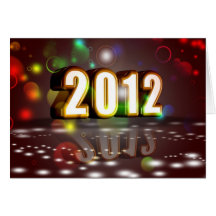 2012 Años Nuevos Tarjeton