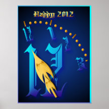 2012-Clock feliz que pega 12: Poster del nanómetro