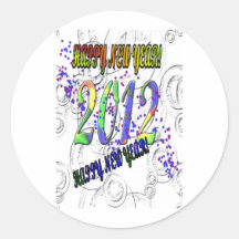 ¡2012 Felices Año Nuevo! Etiqueta