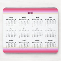 2013 calendario femenino Mousepad