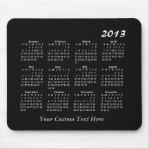 2013 calendario Mousepad