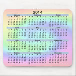 2014 onda en colores pastel Mousepad