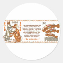 2030 MetalDog Piscis llevados zodiaco de Valxart 1 Pegatina