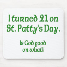 21 en día de s del St Patty " Alfombrillas De Ratón