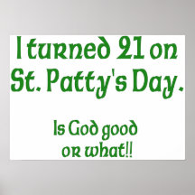 21 en día de s del St Patty " Poster