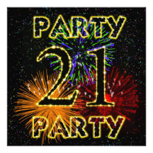 21ra invitación de la fiesta de cumpleaños con los