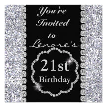 21ro DIAMANTES y CHISPAS de la invitación de la fi
