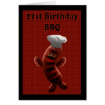 21ro INVITACIÓN del BBQ del CUMPLEAÑOS - INVITACIÓ Tarjetón