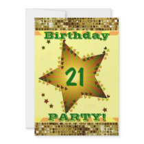 21ro O cualquier invitación de la fiesta de cumple invitaciones