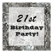 21ro O cualquier invitación de la plata de la fies