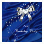21ro Plata del azul de la fiesta de cumpleaños Comunicados