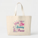 21ro Princesa del cumpleaños Bolsas Lienzo
