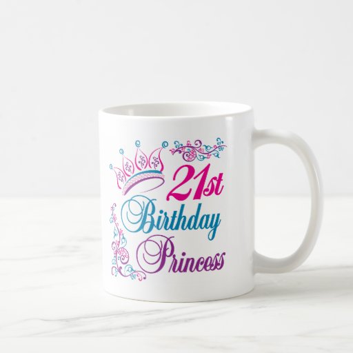 21ro Princesa del cumpleaños Taza De Café