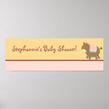 22,5" x7.5" personalizó rosa de la granja de Abby  Posters