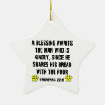 22:9 de los proverbios de la bendición ornamento para reyes magos