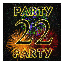22da invitación de la fiesta de cumpleaños con los