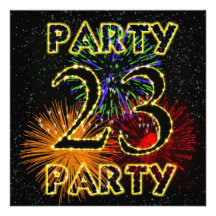 23ro invitación de la fiesta de cumpleaños con los