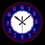 24 plantillas militares del reloj de tiempo de la  reloj de pared