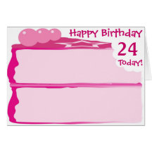 24to cumpleaños feliz tarjetón