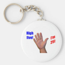 ¡25 altos cinco! llaveros personalizados