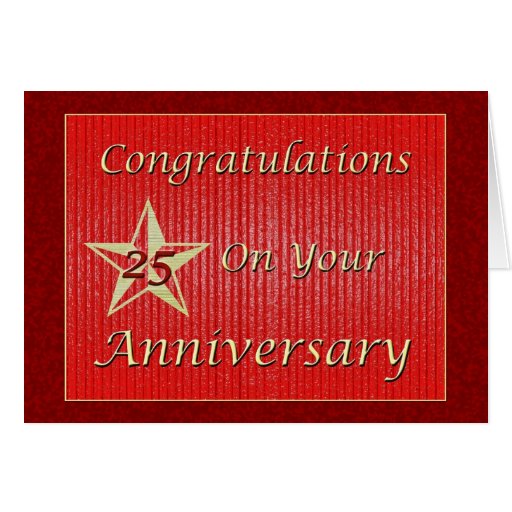 25ta estrella del oro del aniversario del empleado felicitacion 