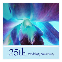 25ta invitación del aniversario de boda de la orqu