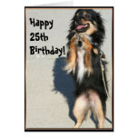 25ta tarjeta de felicitación feliz de la chihuahua