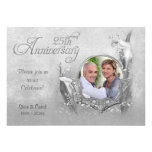 25to aniversario de boda de la cala de plata invitaciones personalizada