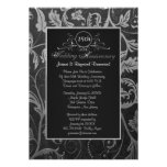 25to aniversario de boda del damasco negro y de pl invitaciones personales 