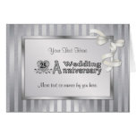 25to Aniversario de boda - plata Tarjetas