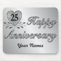 25to aniversario - plata alfombrillas de ratón
