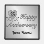 25to aniversario - plata imán de frigorífico