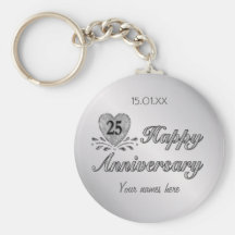 25to aniversario - plata llaveros